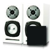 MICRO-BKSAT Pair of SB Acoustics Speaker Cabinet Black Satin