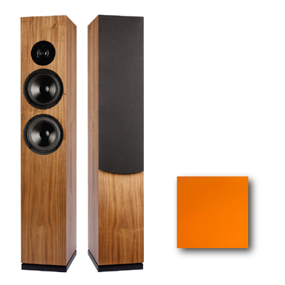 ARYA-ORHGL Pair of SB Acoustics Speaker Cabinet Orange High Gloss