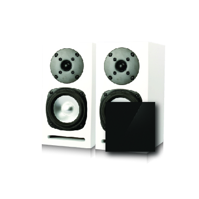 MICROC-BKHGL Pair of SB Acoustics Speaker Cabinet Black High Gloss