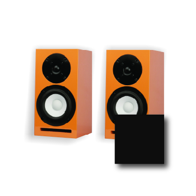 MICROC-BKSAT Pair of SB Acoustics Speaker Cabinet Black Satin
