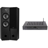 140BT-T652 - 140W WIRELESS BT AMPLIFIER & 2 WAY TOWER SPEAKER BUNDLE