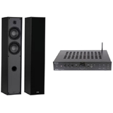 140BT-T65BK - 140W WIRELESS BT AMPLIFIER & 2 WAY TOWER SPEAKER BUNDLE