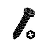 Black Self-Tapping Screws Phillips Head & Hex