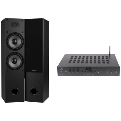 140BT-T652AIR - 140W WIRELESS BT AMPLIFIER & 2 WAY AMT TOWER SPEAKER BUNDLE