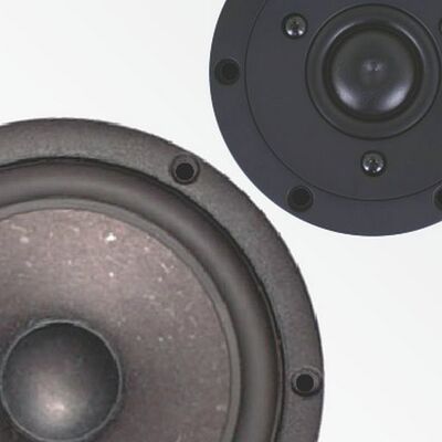 SB Acoustics Rinjani Speaker Kit - SATIN WHITE [Standard Black Tweeter & Crossover with Black Woofer]